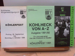 Konvolut 3 Broschüren : Köhlerfest 1988, Kohlheck Von A - Z 1991, Kohlhecker Kulturtage 1995 - Hessen