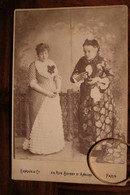 Photo Benque 1870's Me Anna Judic Chanteuse Opérette Actrice Théâtre Tirage Albuminé Support CARTON CDC Cabinet Actress - Famous People