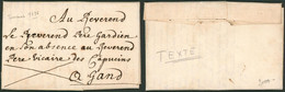 Précurseur - LAC Datée De Tournay (1736, Texte !) Adressé Au Révérend Père Gardien (Père Vicaire) à Gand, Sans Port - 1714-1794 (Paises Bajos Austriacos)