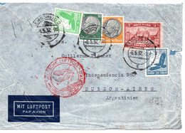 56274 - Deutsches Reich - 1937 - 3RM Marienburg MiF A LpBf REMSCHEID -> BUENOS AIRES (Argentinien) - Lettres & Documents