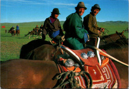 (2 N 20)   Mongolia  - (posted To France) Countryside Horseman - Mongolie