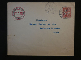 BK 11 MAROC BUREAUX  FRANCAIS BELLE  LETTRE TAM  1915   PETIT BUREAU MAZARAN  A PARIS FRANCE ++  AFFRANC. PLAISANT - Briefe U. Dokumente