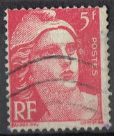 FR VAR 77 - FRANCE N° 719 A Obl. Marianne De Gandon Variété Points Blancs - Used Stamps