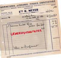 87- LIMOGES- FACTURE BONNETERIE LINGERIE CONFECTION R. MEYER-4 RUE ADRIEN DUBOUCHE-MME BAR ST SAINT YRIEIX- 1960 - Textile & Vestimentaire