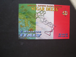 ITALY POSTCARDS QSL RADIO GROUP SUGAR DELTA 2 SCAN - Radio