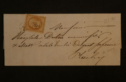 BK11 FRANCE BELLE LETTRE RRR 1863 PETIT BUREAU DE CONTY +N°21 OBLIT. O.R +++  + AFFRANC.  PLAISANT - 1862 Napoleon III