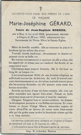 ORGEO ..-- Mme Marie GERARD , Veuve De Mr Jean-Baptiste MERNIER , Née En 1868 à ROY , Décédée En 1947 à ORGEO . - Bertrix