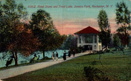 BAND STAND AND TROUT LAKE - SENECA PARK - ROCHESTER - NY - Rochester