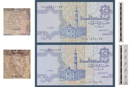 Egypt - 2006 - Rare - Same Prefix "377" - Different Watermark - Different Thread - ( 25 Pt - Pick-57 ) - UNC - Egitto