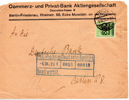 56280 - Deutsches Reich - 1923 - 800TM/400M EF A OrtsBf BERLIN - Lettres & Documents