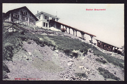 1908 Gelaufene AK: Station Braunwald, Bergbahn. Marke Mit Eckmangel - Braunwald