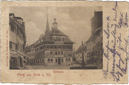 Gruss Aus Stein Am Rhein Rathaus 1902 Stempel Dampfboot - Stein Am Rhein
