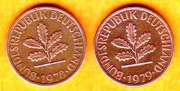 Allemagne - 1 Pfennig - 1978 F & 1979 D - 1 Pfennig