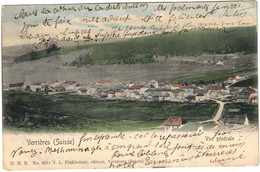 Suisse - Neuchâtel - Verrières - Cachet Verrières - Carte Postale Couleurs Pour Nancy (France) - 30 Juillet 1910 - Les Verrières