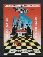 CHESS - North Korea 1986, MNH Sheet K-K IMPERF. - Echecs