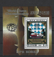 CHESS - North Korea 1980, MNH Sheet PERF. - Echecs