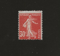 FRANCE 1922 Type SEMEUSE Fond Plein 30 C Rouge Neuf Sans Charnière Cote 22 € - Unused Stamps