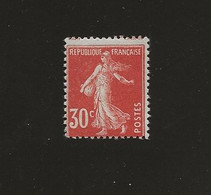 FRANCE 1922 Type SEMEUSE Fond Plein 30 C Rouge Neuf Sans Charnière Cote 22 € - Nuevos