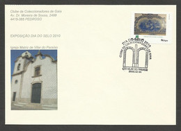 Portugal 2010 Lettre Timbre Personnalisé Eglise Azulejos Vilar Do Paraiso Personalized Stamp Cover Church Tiles - Brieven En Documenten