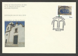 Portugal 2010 Lettre Timbre Personnalisé Eglise Azulejos Vilar Do Paraiso Personalized Stamp Cover Church Tiles - Lettres & Documents