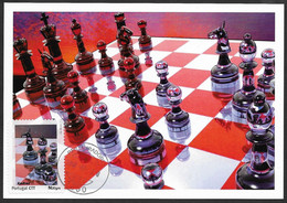 Portugal Carte Maximum Timbre Personnalisé Échecs 2010 Personalized Stamp Chess Maxicard - Echecs