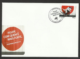 Portugal Lettre Timbre Personnalisé Judo Journée Mondiale D'Epargne 2010 Cover Personalized Stamp Event Pmk Savings Day - Storia Postale