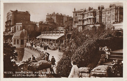 ROZEL BANDSTAND AND SHELTER - WSM - REAL PHOTOGRAPH - Weston-Super-Mare