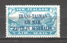 New Zealand 1934 Mi 187 MNH AIRPLANE - Airmail