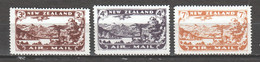 New Zealand 1931 Mi 181-183 MNH AIRPLANE - Corréo Aéreo