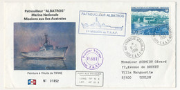 TAAF - Env. Affr 4,70 Port Jeanne D'Arc - Port Aux Français Kerguelen 6/7/1984 - 1ère Mission TAAF Patrouilleur Albatros - Cartas & Documentos