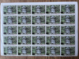 Zaire 1990, Sites Touristiques, Overprint Surcharge: 6e Anniversaire Du Tourisme, Inflation **, MNH, Half Sheet - Unused Stamps