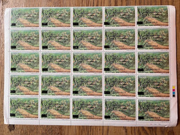 Zaire 1990, Sites Touristiques, Overprint Surcharge: 6e Anniversaire Du Tourisme, Inflation **, MNH, Half Sheet - Unused Stamps