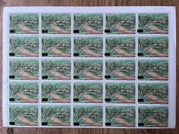 Zaire 1990, Sites Touristiques, Overprint Surcharge: 6e Anniversaire Du Tourisme, Inflation **, MNH, Half Sheet - Nuevos