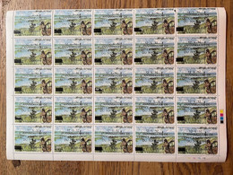 Zaire 1990, Sites Touristiques, Overprint Surcharge: 6e Anniversaire Du Tourisme, Inflation **, MNH, Half Sheet - Unused Stamps