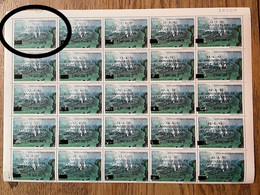 Zaire 1990, Sites Touristiques, Overprint Surcharge: 6e Anniversaire Du Tourisme **, MNH, Half Sheet, Abklatsch - Unused Stamps