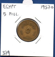 EGYPT - 5 Milliemes 1957 -  See Photos - Km 379 - Egypt