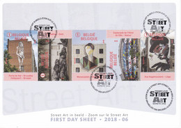 13   BL   2018-06 Belgique A5 FDS First Day Sheet  Art Zoom Street Bruxelles 1000 Brussel 12-3-2018 084702 - 2011-2014