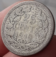 Monnaie 25 Cents 1910 Pays Bas B + - 25 Cent
