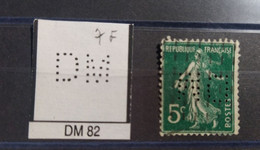 FRANCE DM 82 TIMBRE   INDICE 7 SUR 137 PERFORE PERFORES PERFIN PERFINS PERFO PERFORATION PERFORIERT - Oblitérés