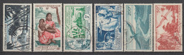 OCEANIE - 1948/55 - POSTE AERIENNE - YVERT N° 26+28/32 OBLITERES !  - COTE = 162 EUR. - - Airmail