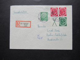 BRD 1951 Posthorn Zusammendrucke / 4er Block Mit Andreaskreuz Und Plattenfehler PF I Aus H-Blatt 1 Aus MH 1 - Briefe U. Dokumente