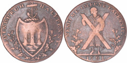 Grande-Bretagne - 1791 - HALF PENNY Token - Saint André - Edimbourg - 12-172 - Monétaires/De Nécessité