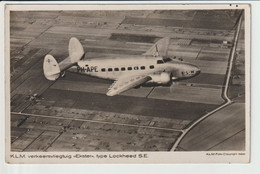 Vintage Rppc KLM K.L.M Royal Dutch Airlines Lockheed Super Electra Aircraft Named "Ekster" - 1919-1938: Entre Guerres