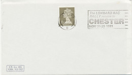 GB SLOGAN POSTMARKS  The LOMBARD RAC RALLY Returns To CHESTER NOV 21-25 1981 - Marcophilie