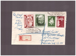 UNGHERIA  - 13 7 1958  ESPERANTO + ALTRI  (VIAGGIATA ESTERO CON RACCOMANDATA) - Storia Postale