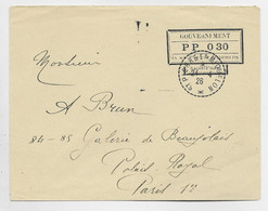 ST PIERRE ET MIQUELON 24.4.1926 C. PERLE LETTRE + GRIFFE PP 030 GOUVERNEMENT POUR PARIS - Cartas & Documentos