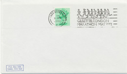 GB SLOGAN POSTMARKS GILLETTE LONDON MARATHON MAY 1982 / PADDINGTON W.2. / C - Marcophilie