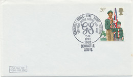 GB SPECIAL EVENT POSTMARKS NEWCASTLE-UNDER-LYME SCOUT DISTRICT First Night Castle Capers Gang Show 5th APRIL 1982 NEWCAS - Storia Postale