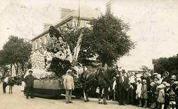 Carnaval - Char Fleuri Tiré Par Un Attelage, Cheval -  CARTE PHOTO - Carnaval