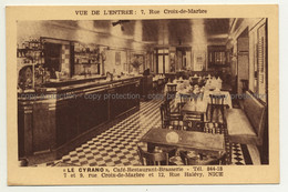 06000 Nice / France: Le Cyrano - Dining Room & Bar (Vintage Postcard) - Restaurants